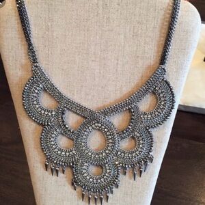 *Rare Statement Piece* Gorgeous Tallulah Silver Bib Necklace by Stella and Dot